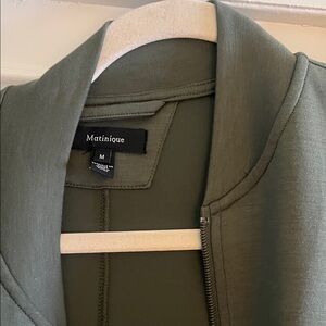 Matinique Men's Olive Performance Jacket and pens